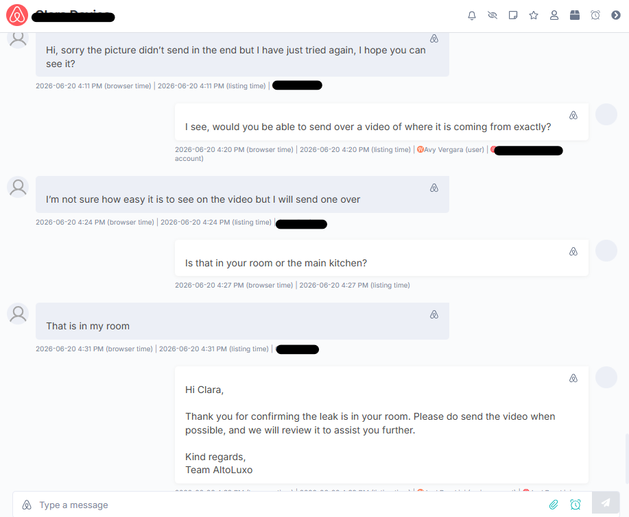 Follow-up confirming leak location